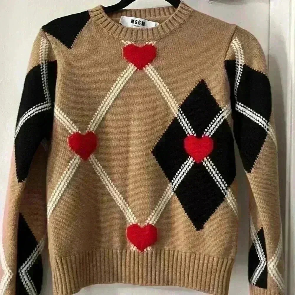 M S G M hearts and diamonds pattern sweater - Picture 5 of 16
